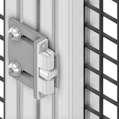 52-122-3 MODULAR SOLUTIONS BRACKET<BR>30 SERIES BALL LATCH 70MM BRACKET W/HARDWARE